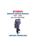 Yamaha 40V 50H 40W 50W Service Manual PDF service repair manual cover