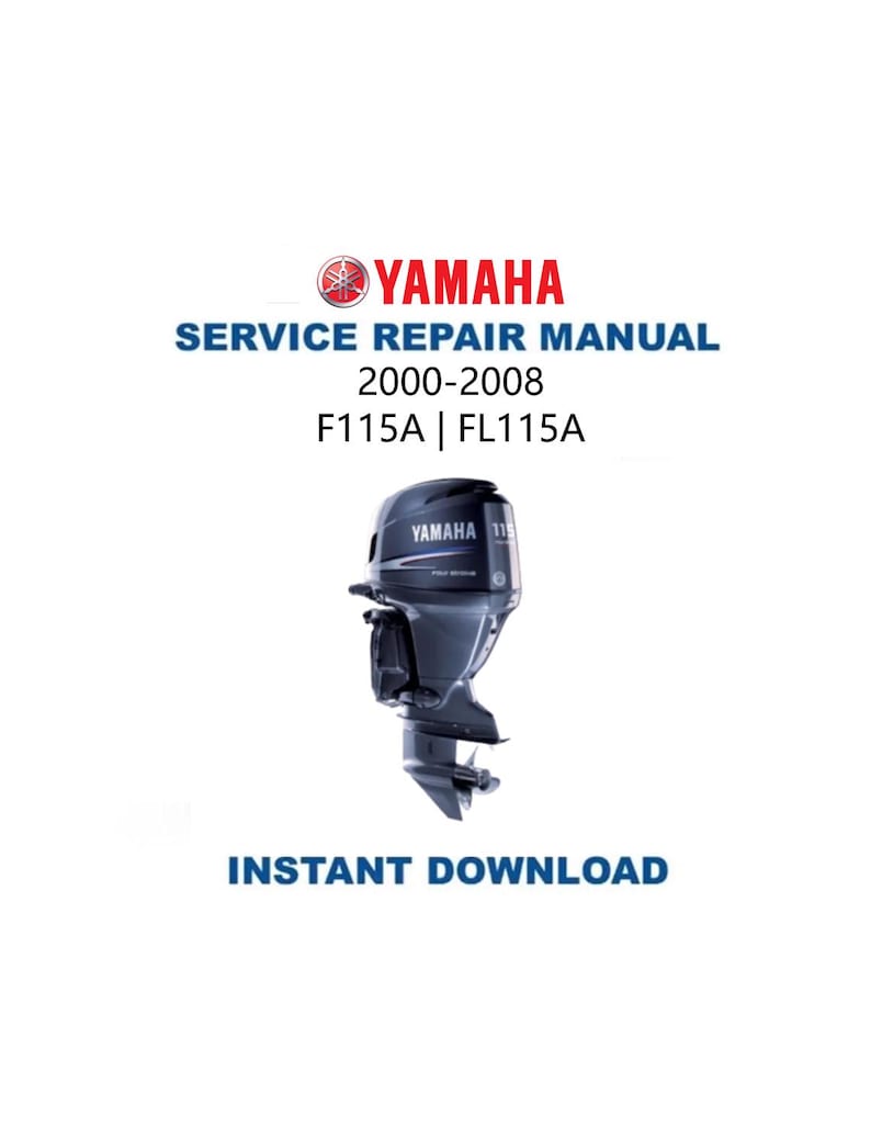 Yamaha F115A FL115A Service Manual PDF service repair manual cover