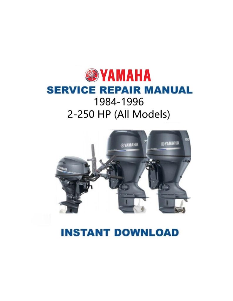 Yamaha 2 - 250 HP Service Manual PDF service repair manual cover