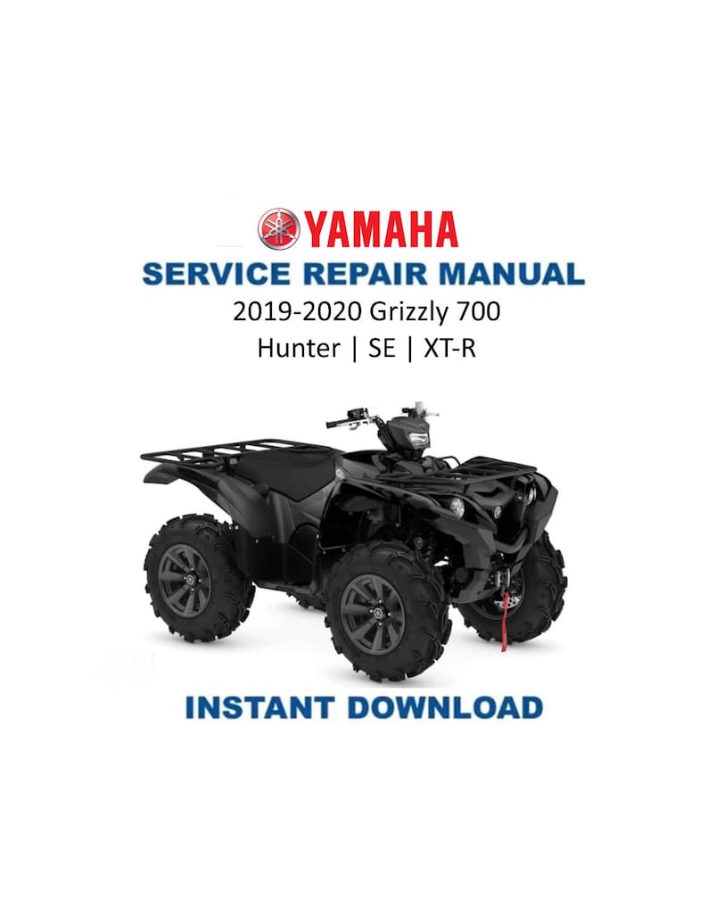 Yamaha Grizzly Hunter SE XT-R 700 Service Manual PDF service repair manual cover