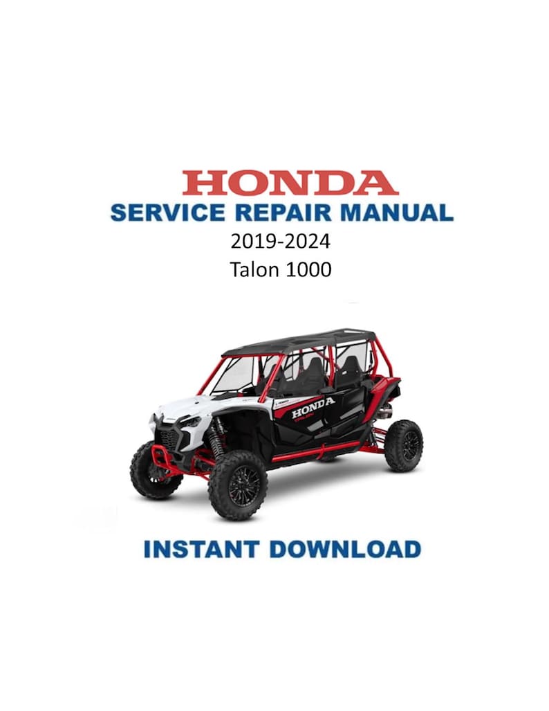 Honda Talon 1000 Service Manual PDF service repair manual cover