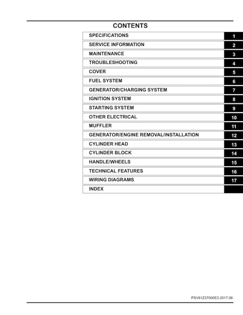 Honda Inverter Generator EU7000iS Service Manual service manual preview page 2