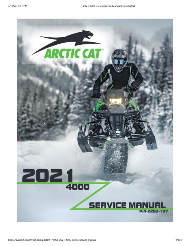 2021-2024 Arctic Cat Blast ZR LT M 4000 Service Manual service manual preview page 2
