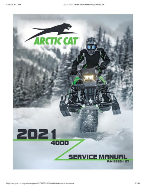 2021-2024 Arctic Cat Blast ZR LT M 4000 Service Manual service manual preview page 2