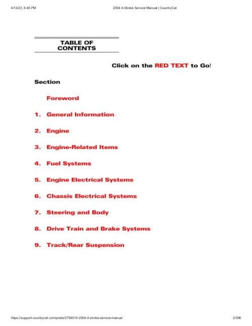 Arctic Cat Bearcat T660 Service Manual service manual preview page 2
