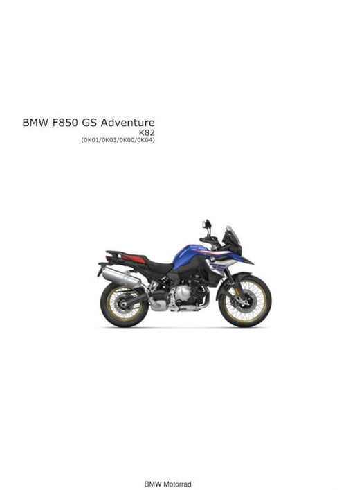 BMW F 850 GS Adventure K82 Service Manual service manual preview page 2