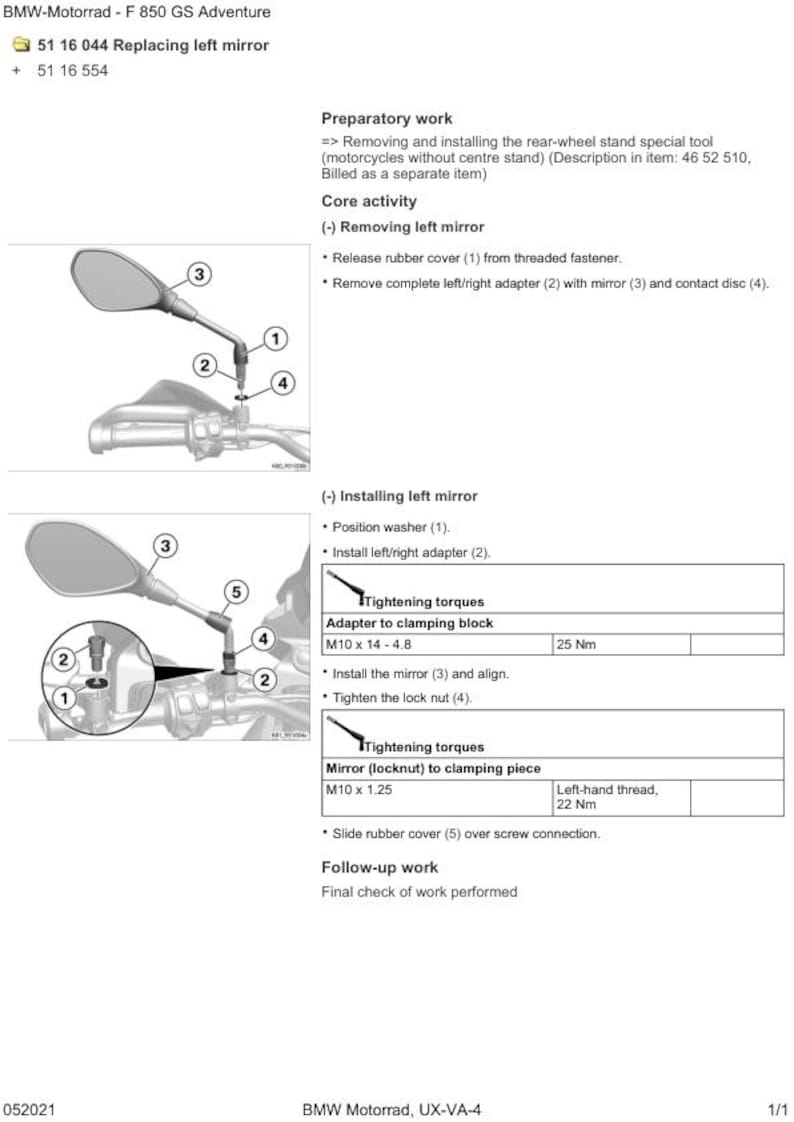 BMW F 850 GS Adventure K82 Service Manual service manual preview page 7