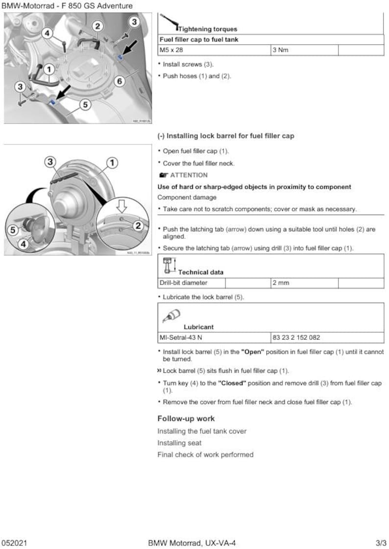 BMW F 850 GS Adventure K82 Service Manual service manual preview page 5