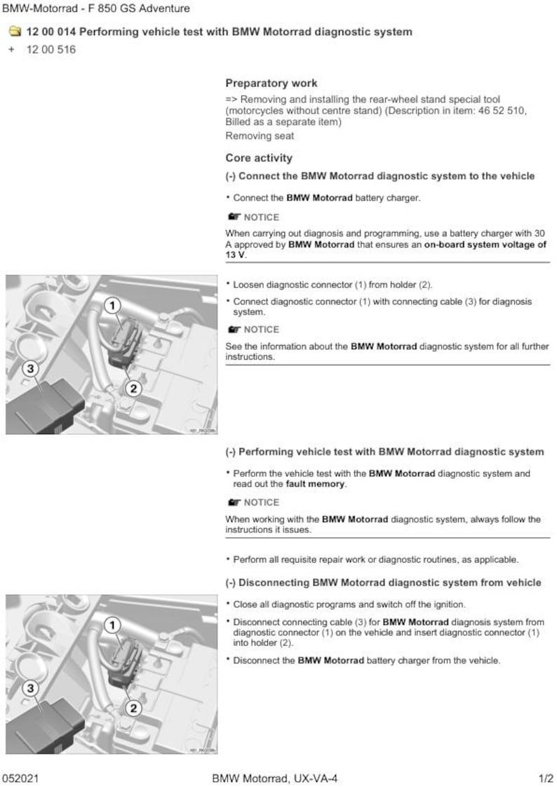 BMW F 850 GS Adventure K82 Service Manual service manual preview page 4