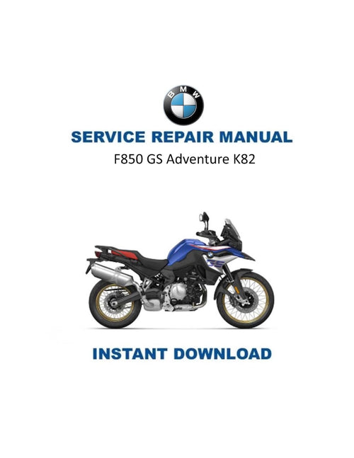 BMW F 850 GS Adventure K82 Service Manual PDF service repair manual cover