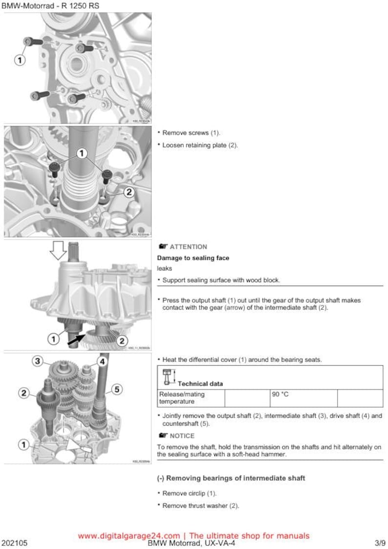 BMW R1250 RS K54 /11 Service Manual service manual preview page 7