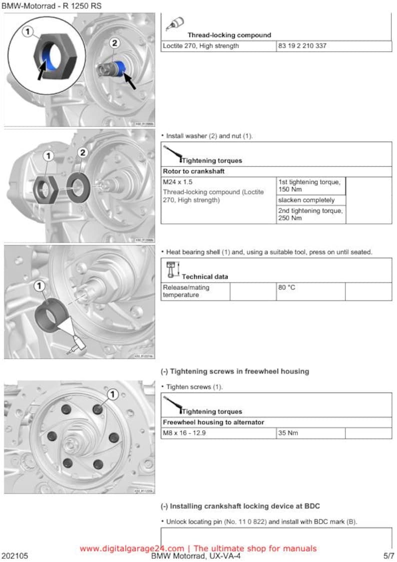BMW R1250 RS K54 /11 Service Manual service manual preview page 6