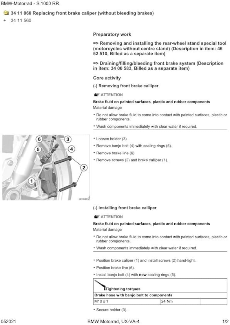 BMW S1000 RR K67 Service Manual service manual preview page 9