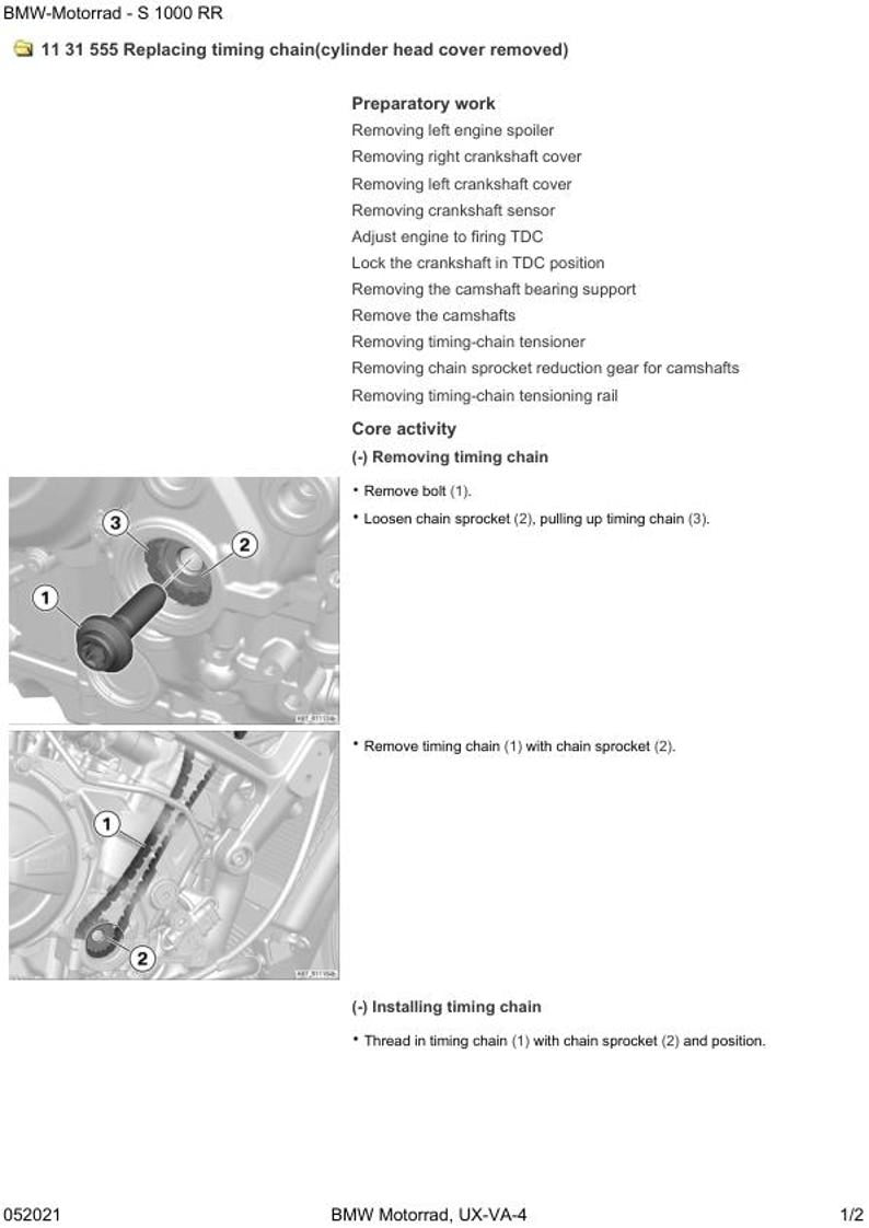 BMW S1000 RR K67 Service Manual service manual preview page 6