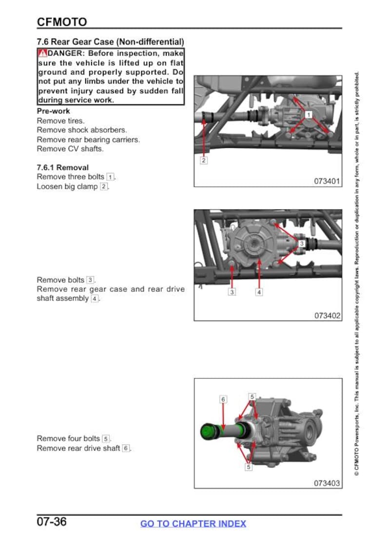 CFMOTO CFORCE 600 625 Service Repair Manual service manual preview page 9