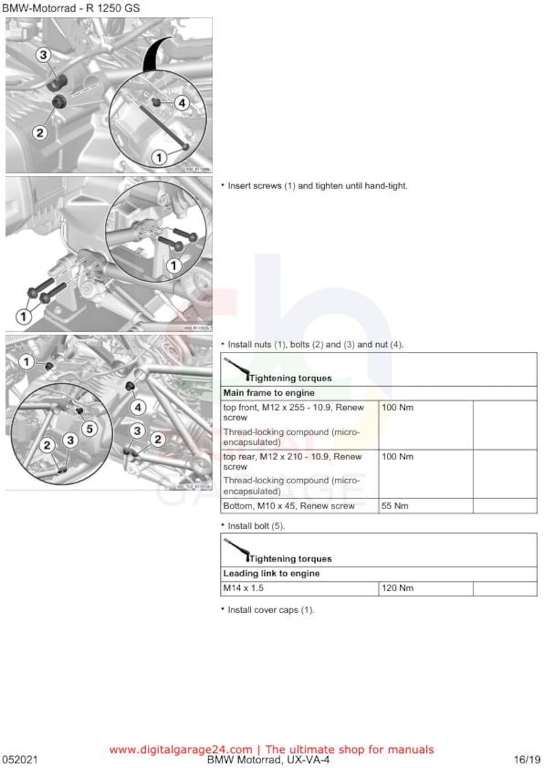 BMW R1250 GS K50 /12 Service Manual service manual preview page 3