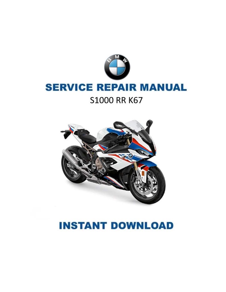 BMW S1000 RR K67 Service Manual PDF service repair manual cover