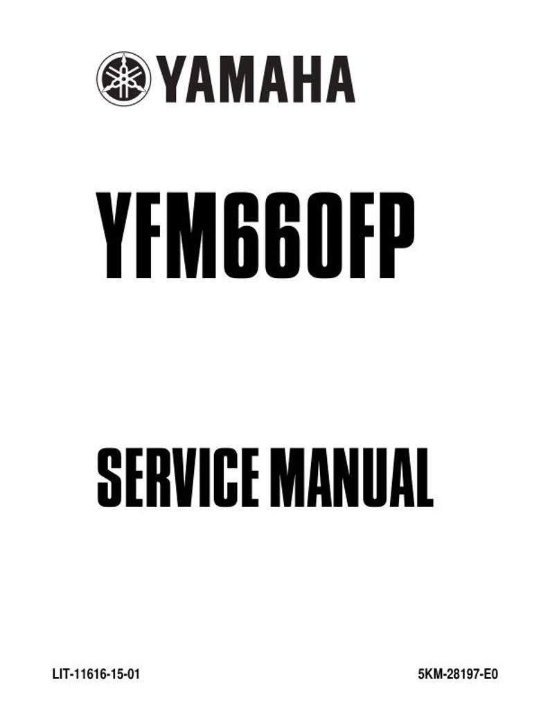 Yamaha Grizzly YFM660FP Service Manual service manual preview page 2