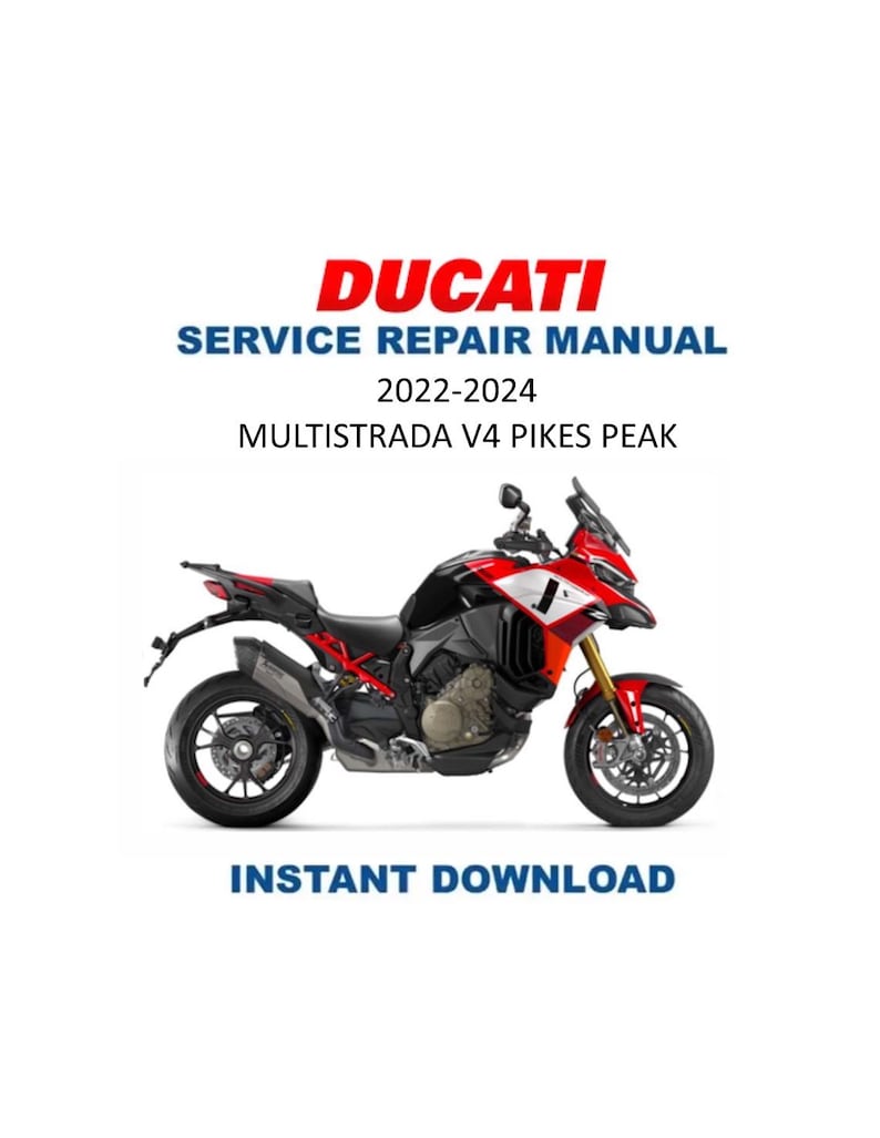 Ducati Multistrada V4 Pikes Peak Service Manual PDF service repair manual cover
