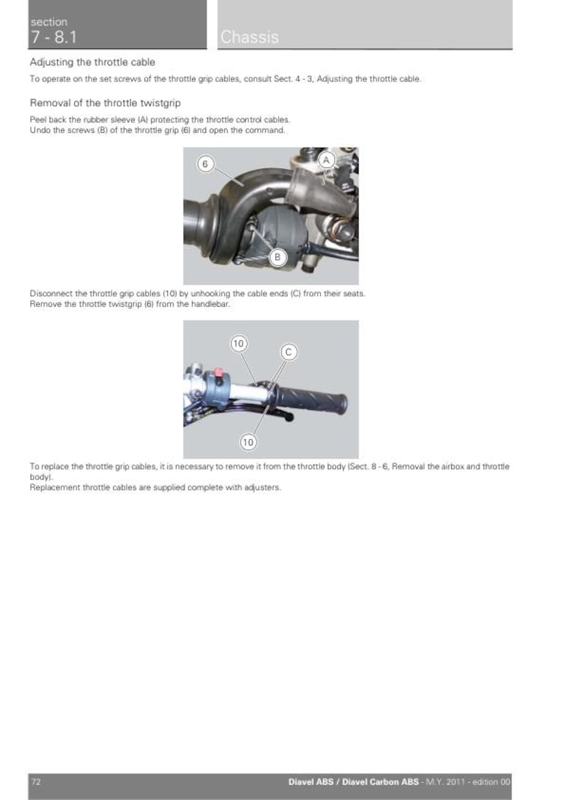 Ducati Diavel ABS Service Manual service manual preview page 5