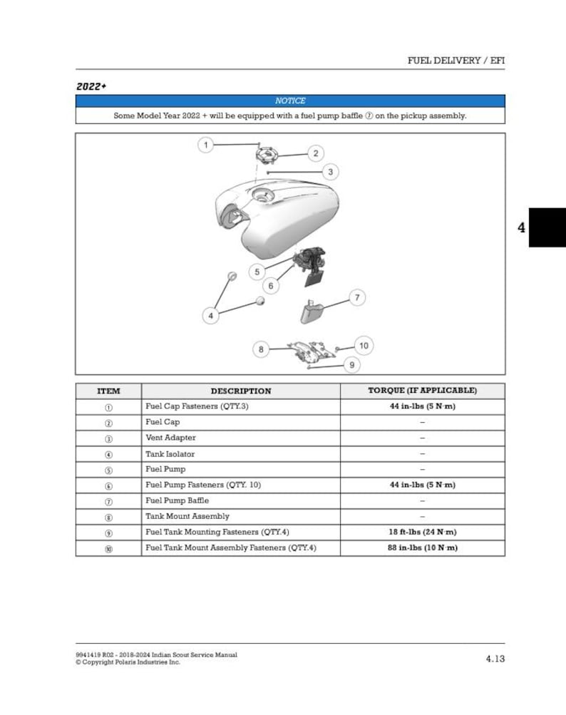 Indian Scout Bobber Rogue Service Manual service manual preview page 6