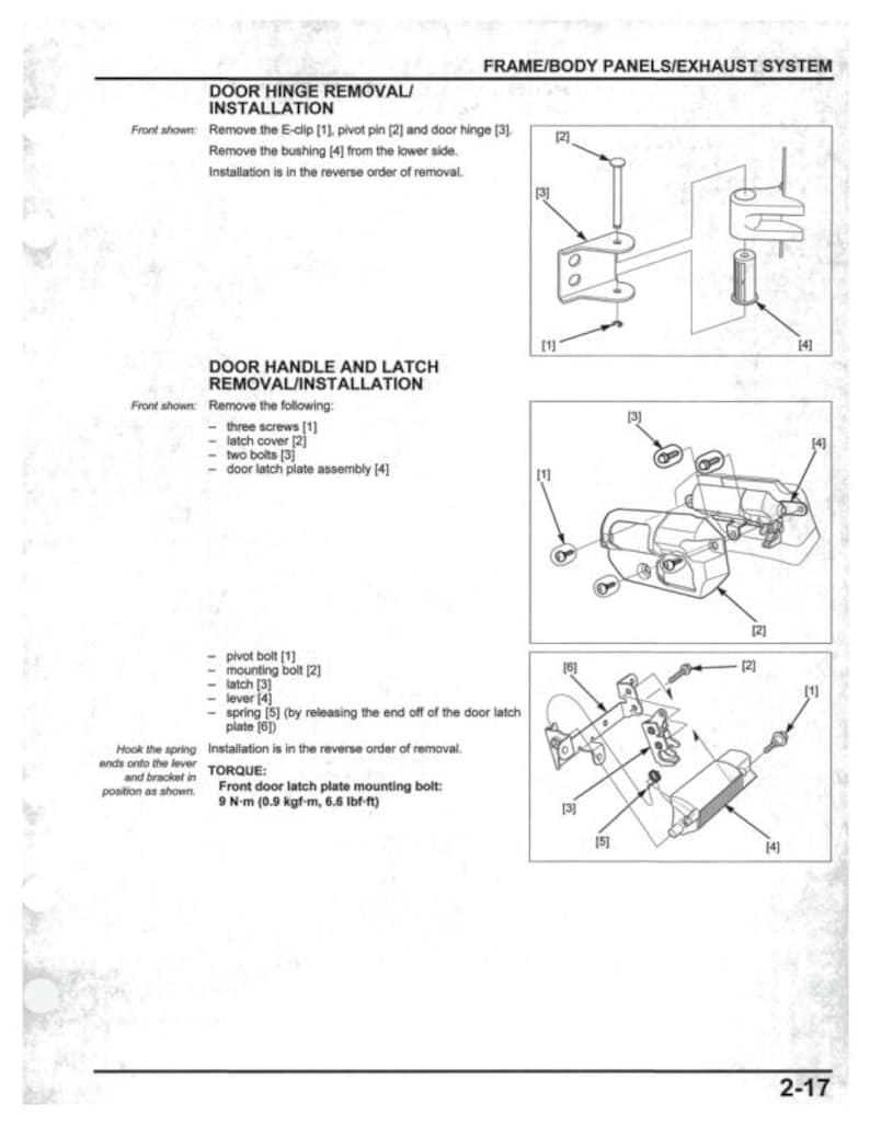 Honda Pioneer SXS700 M2/M4 Service Manual service manual preview page 5