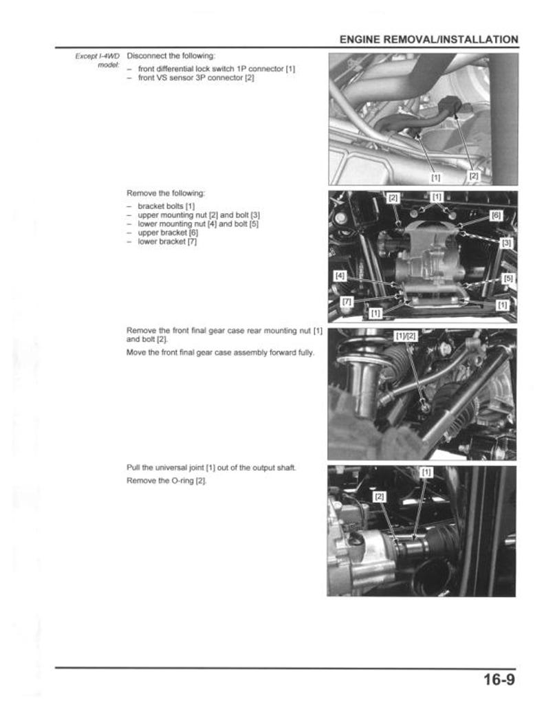 Honda Pioneer SXS1000 Service Manual service manual preview page 9