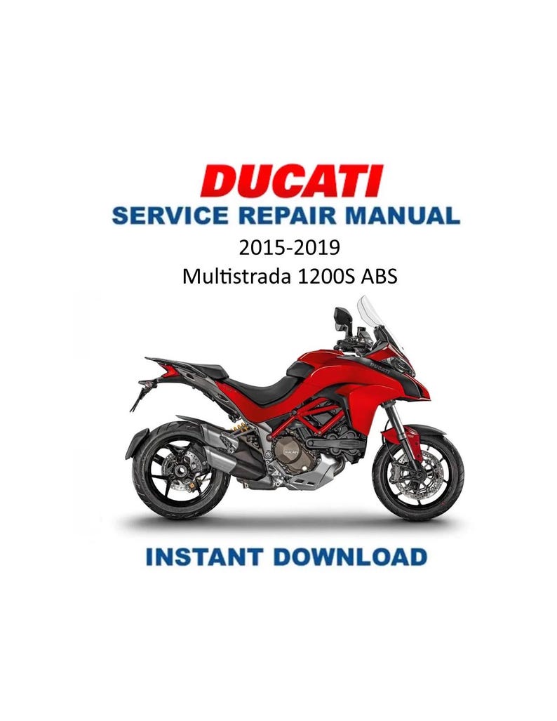 Ducati Multistrada 1200S ABS Service Manual PDF service repair manual cover