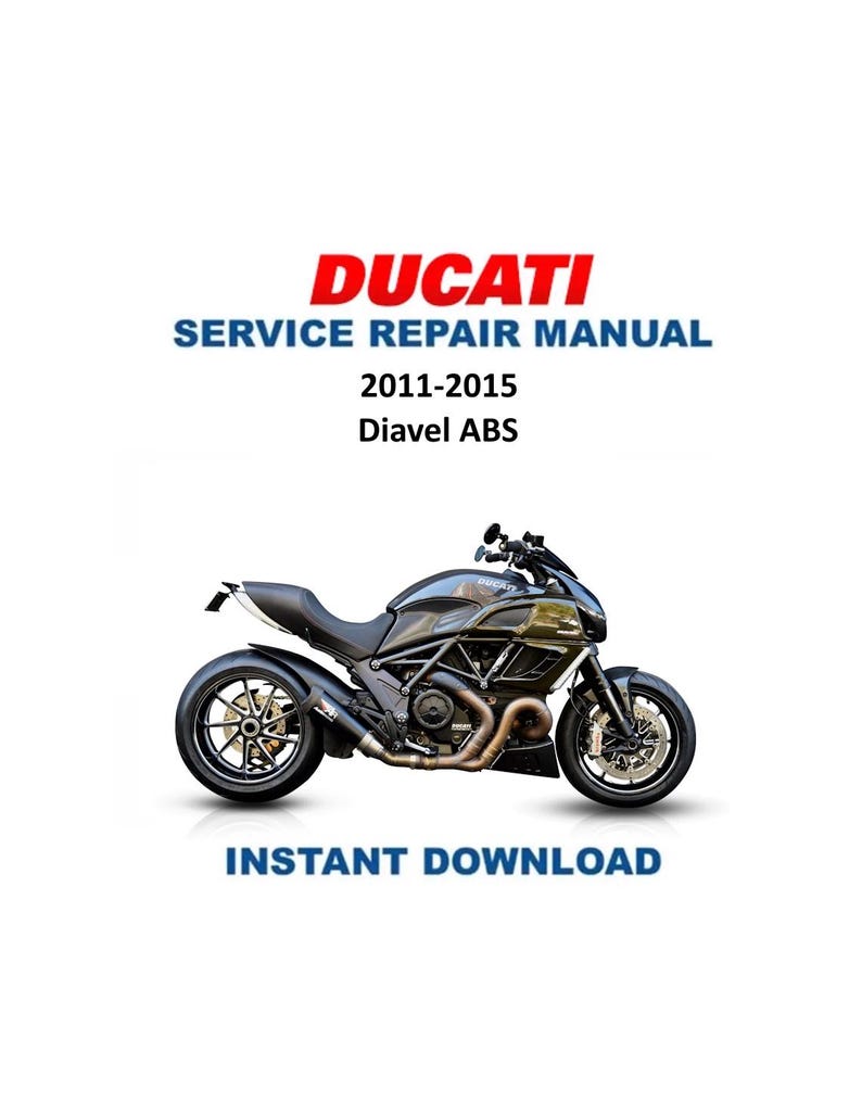Ducati Diavel ABS Service Manual PDF service repair manual cover