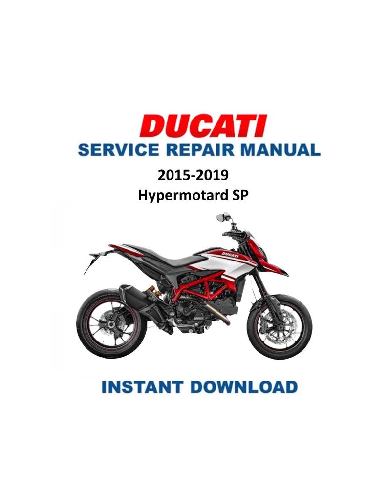 Ducati Hypermotard SP Service Manual PDF service repair manual cover