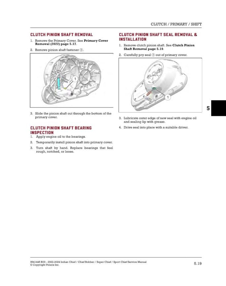 Indian Chief / Chief Bobber / Super Chief / Sport Chief Service Manual service manual preview page 5