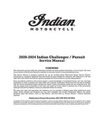 Indian Challenger / Pursuit Service Manual service manual preview page 2