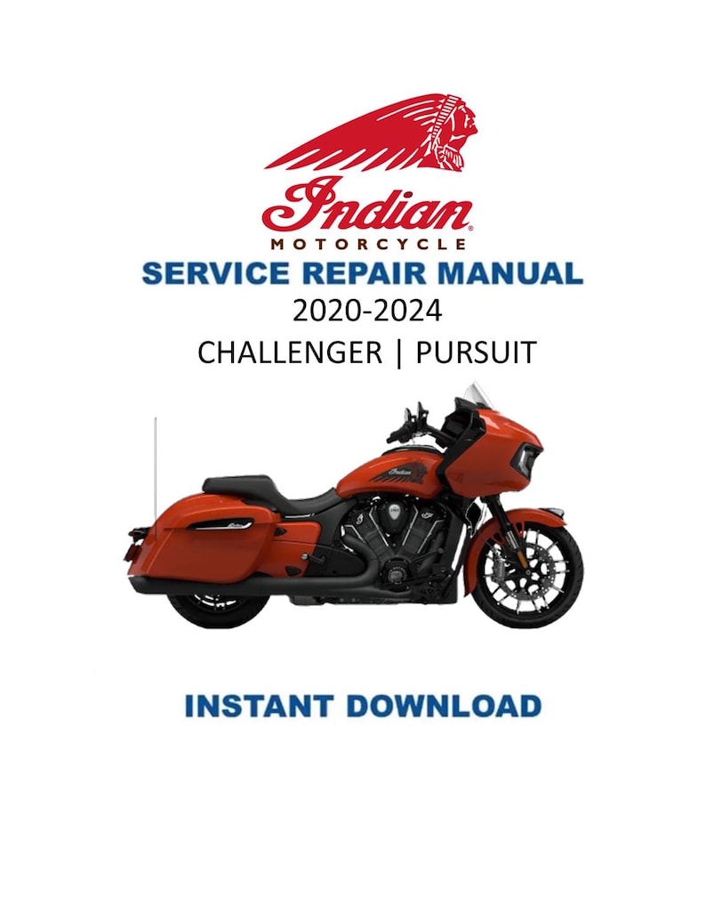 Indian Challenger / Pursuit Service Manual PDF service repair manual cover
