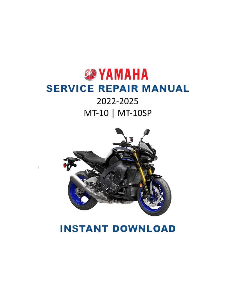 Yamaha MT10 FZ10 Service Manual PDF service repair manual cover