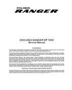 Polaris Ranger XP 1000 Service Manual service manual preview page 2