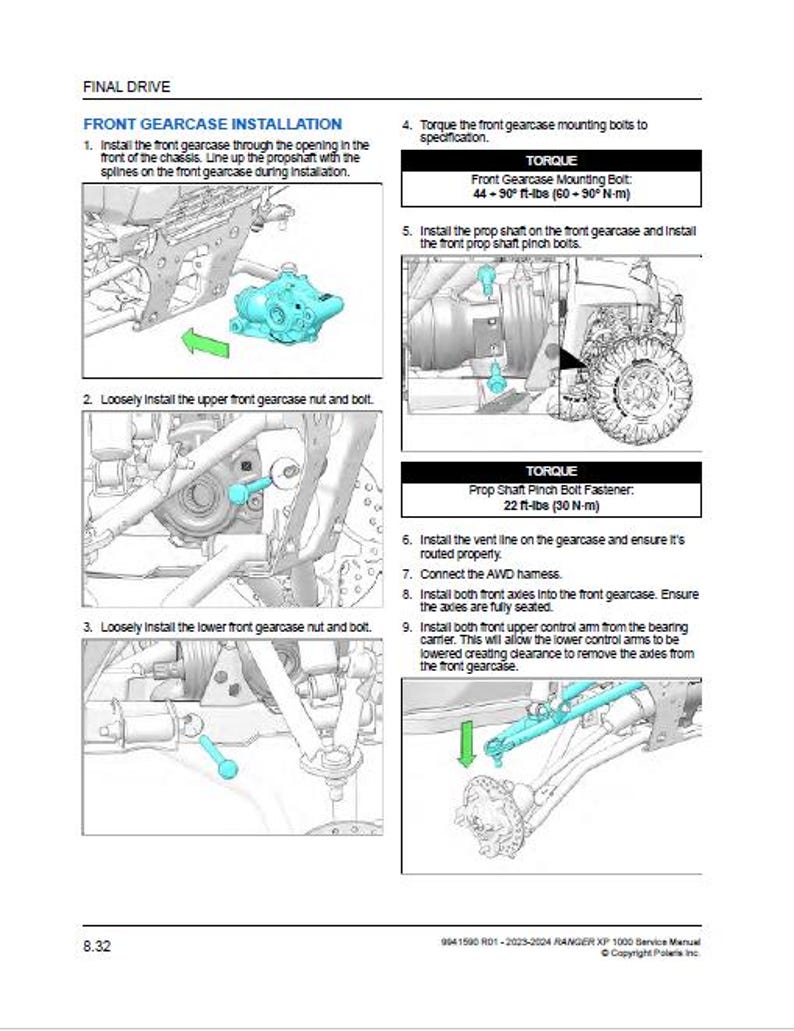 Polaris Ranger XP 1000 Service Manual service manual preview page 5