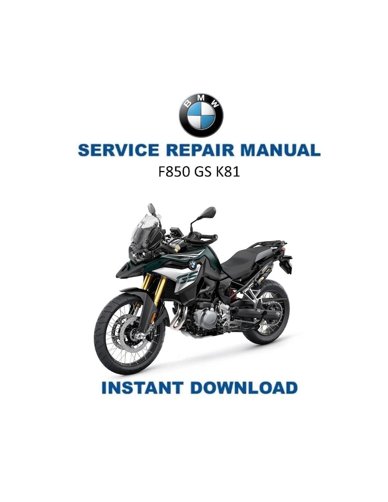 BMW F850 GS K81 Service Manual PDF service repair manual cover