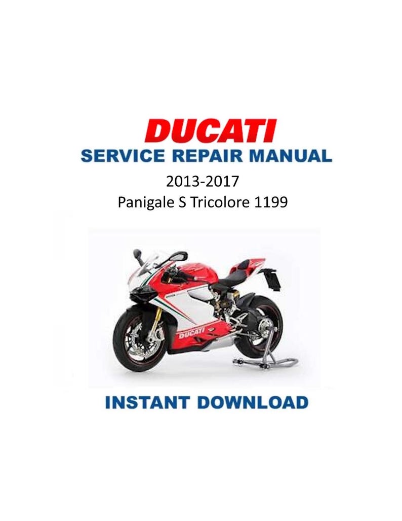Ducati Panigale S Tricolore 1199 Service Manual PDF service repair manual cover