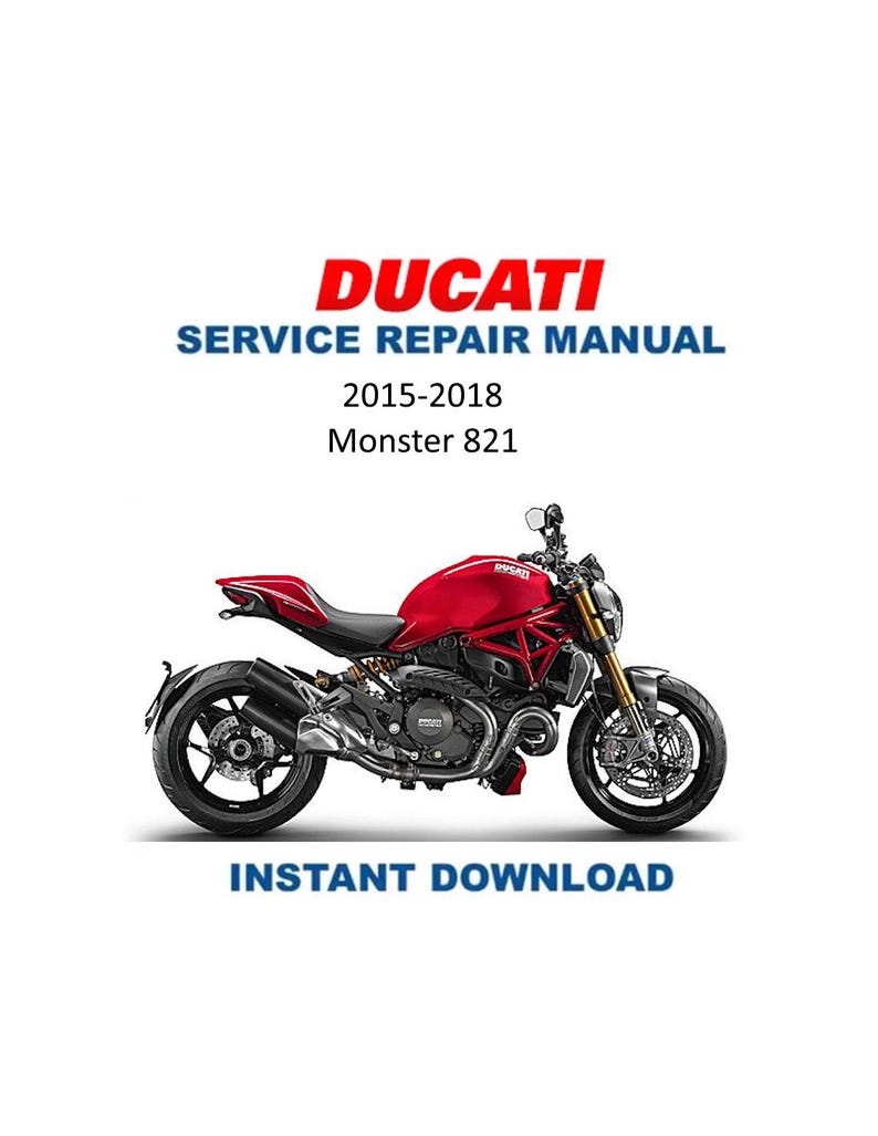Ducati Monster 821 Service Manual PDF service repair manual cover