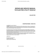 Cushman Hauler Pro 72V Service Manual service manual preview page 2