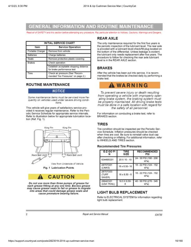 Cushman Hauler Pro 72V Service Manual service manual preview page 3