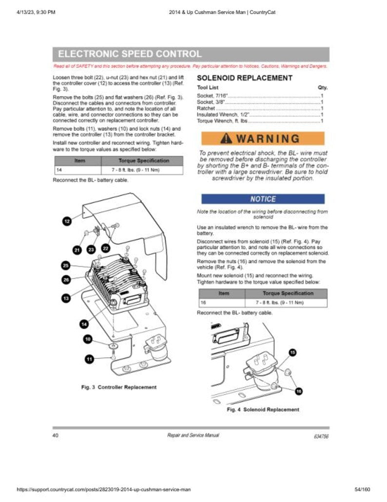 Cushman Hauler Pro 72V Service Manual service manual preview page 7