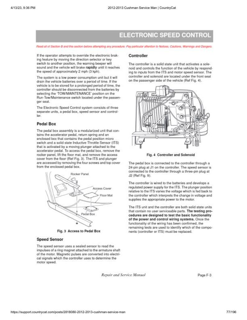 Cushman Electric Shuttle 2 4 6 Service Manual service manual preview page 9