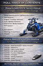 2021-2025 Polaris MATRYX Indy Switchback XCR 650 850 Service Manual service manual preview page 4