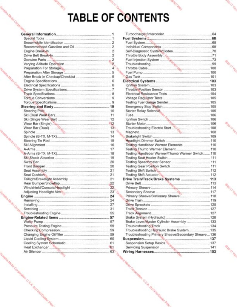 2017-2020 Yamaha Sidewinder Service Manual service manual preview page 3