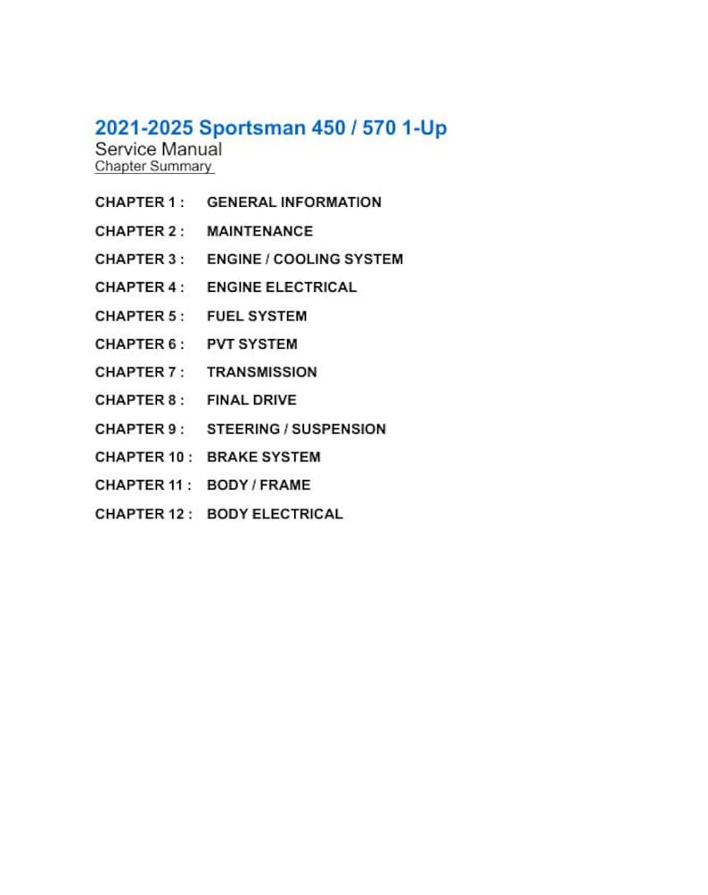 Polaris Sportsman 450 570 Service Manual service manual preview page 3