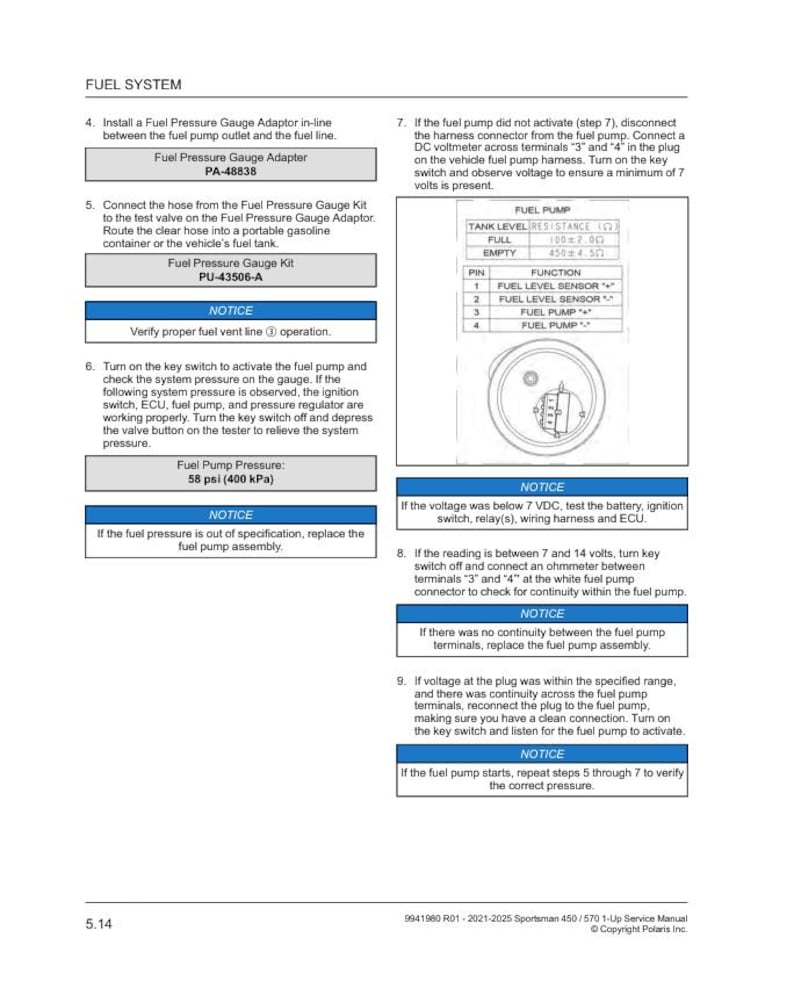 Polaris Sportsman 450 570 Service Manual service manual preview page 8