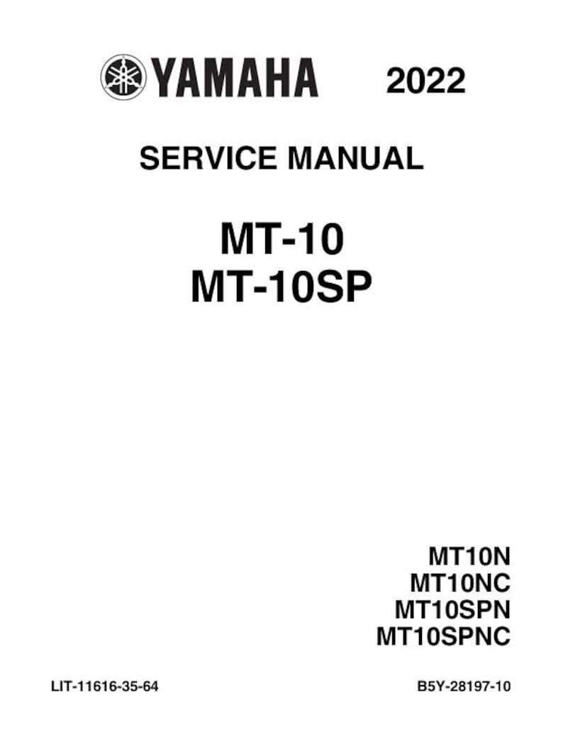 Yamaha MT10 FZ10 Service Manual service manual preview page 2