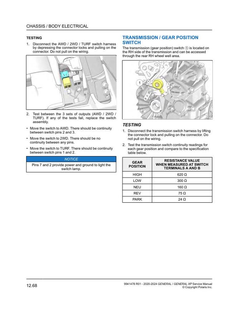 Polaris GENERAL XP XP4 Service Manual service manual preview page 11