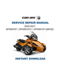 Can Am Spyder RT RT-S Service Manual PDF service repair manual cover